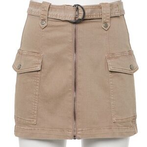 New SO D-Ring Mini Skirt, Girl's, Size: 11, Brown